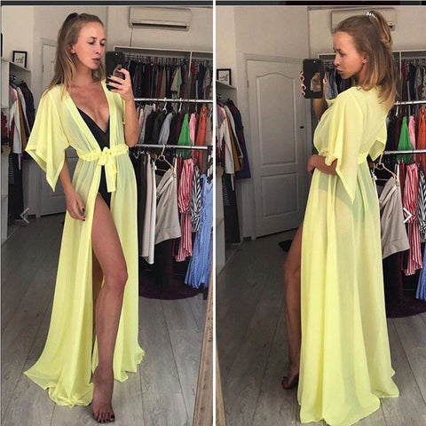 Beach Cover up Solid long Bikini Cover up Tunic for Beach Swimsuit cover up Sarong Saidas Beach wear