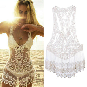 2020 Womens Transparent Bikini Cover Up Sleeveless Swimwear Swimsuit Bathing Suit Beach Dresses Vests