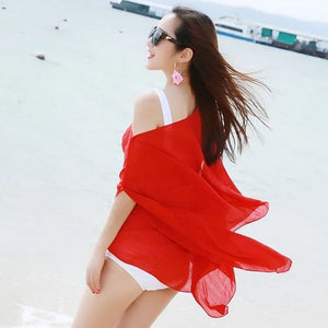 2019 New Summer Sexy Women Cover Up Kaftan Chiffon Swim Wear Beach Wear Bikinis Sundress Beach Dress