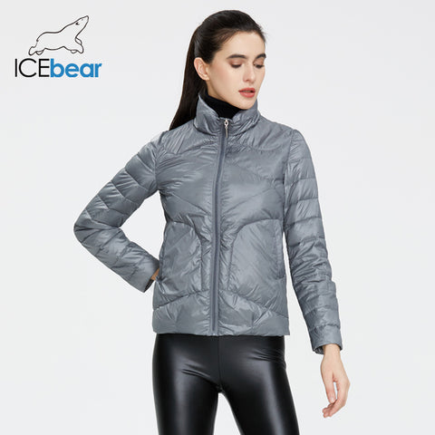 ICEbear 2020 Women Spring Lightweight Down Jacket Stylish Casual Women Jacket Female Collar Women Clothing GWY19556D