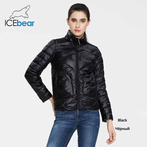 ICEbear 2020 Women Spring Lightweight Down Jacket Stylish Casual Women Jacket Female Collar Women Clothing GWY19556D