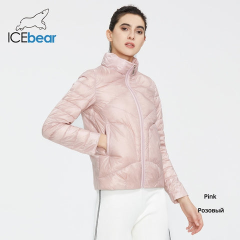 ICEbear 2020 Women Spring Lightweight Down Jacket Stylish Casual Women Jacket Female Collar Women Clothing GWY19556D