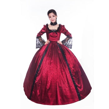 Hot Sale Black Gothic Victorian Dress Period Renaissance Rococo Belle Prom Gowns Theatre Clothing  Costume Dresses Plus Size