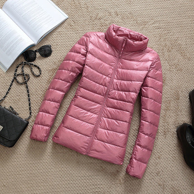 autumn Winter Women Ultra Light Down Jacket White Duck Down Jackets Long Sleeve Warm Coat Parka Female Solid Portable Outwear