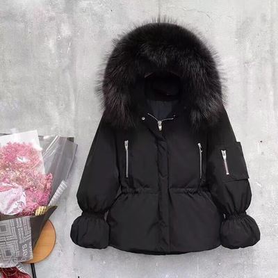 Down 2020 Jacket Woman Hooded Winter Coat Large Fur Collar Korean Puffy Jacket Warm Parka Chamarras De Mujer KJ2692