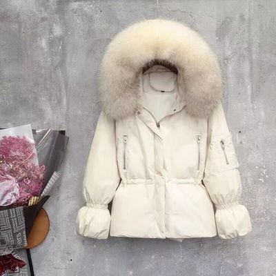 Down 2020 Jacket Woman Hooded Winter Coat Large Fur Collar Korean Puffy Jacket Warm Parka Chamarras De Mujer KJ2692