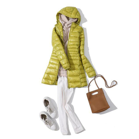 7XL Winter Ultra Light Down Jacket Women Fashion Casual 90% White Duck Down Jacket Plus Size Long Hooded Coat Waterproof Parka