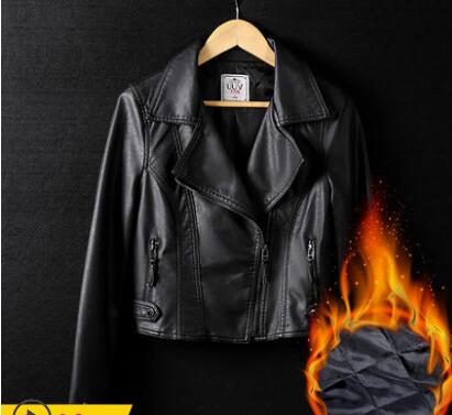 2020 Winter Genuine Leather Jacket New Women Jacket Plus Cotton Warm Jacket Casual Slim Coat Office Leisure Female Jacket OK653